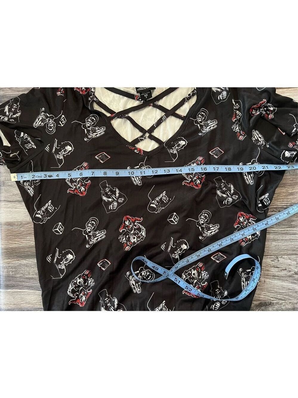 Halloween Horror Nights Characters Lace-Up Bodycon Dress Plus Size 2 - Picture 7 of 10